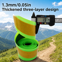 VXM Bande de protection auto-adhésive en TPU de 1,3 mm d'épaisseur pour pneus de vélos de route, résistance durable aux crevaisons avec bande jaune