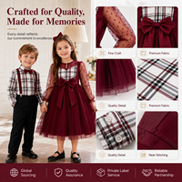 Ensemble de robes à bretelles assorties pour la famille, vêtements pour enfants, ensembles de vêtements pour filles, mode boutique, vêtements pour enfants personnalisés, directement de l'usine