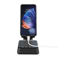 Enceinte sans fil BT5.0, support de tablette de bureau, support de téléphone portable pour iPad pour iPhone, son stéréo 360 degrés, lecteur audio basse