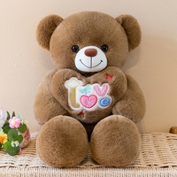 Peluche Ourson Cœur d'Amour Adorable, Jouet en Peluche Doux, Vente en Gros, Peluche Personnalisée, Cadeau et Jouet d'Anniversaire de la Saint-Valentin pour Enfants
