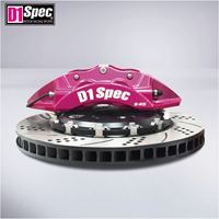 Nouveau disque de frein D1 SPEC haute performance personnalisé rouge pêche rainuré de 355 mm pour berlines sportives, compatible avec kit d'étriers de frein 4 pistons