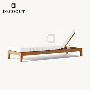 كراسي استلقاء للشمس مع سرير نهاري مزدوج Teak للشاطئ والفناء والحديقة - Product Image 4