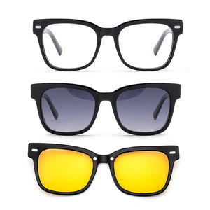 Gafas de Sol Polarizadas Retro Clásicas de Acetato con Diseño de Ojo de Gato, Protección UV400, con Clip, Ligeras y Modernas - Product Image 1