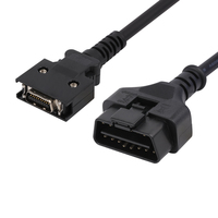 Cable OBDII de 16 Pines Macho a SCSI de 20 Pines, Cable SCSI a OBD para Interfaz VGA, Diagnóstico, Programación DIY