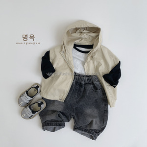 D1430 Gilet à capuche pour garçons, <span class=keywords><strong>manteau</strong></span> décontracté d'automne, 100% coton, vêtements pour enfants - Product Image 4