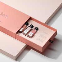 Boîte d'expédition personnalisée haut de gamme réutilisable pour ensemble de maquillage cosmétique, emballage éponge, fermeture magnétique, pelliculage mat, carton ondulé, revêtement UV