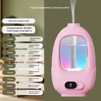 Diffuseur d'huiles essentielles sans eau 60 ml, 300 mAh, Shangri La, diffuseur d'air froid, 9 niveaux de brume, 360° °   Diffuseur automatique à pulvérisation en angle large