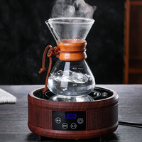 Pot en verre personnalisé, cafetière à infusion manuelle avec coussin isolant, verre borosilicate de haute qualité