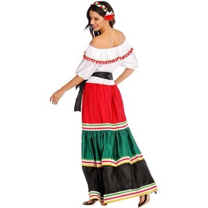 Robe <span class=keywords><strong>mexicaine</strong></span> Cinco De Mayo pour femmes adulte traditionnel Senorita Blouse jupe de danse TRAD-003 - Product Image 4