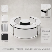 Comptoir de présentation de bijoux sur mesure pour centre commercial, vitrine en verre avec éclairage LED pour bijouterie de diamants