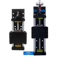Module linéaire compact en alliage d'aluminium, table coulissante entièrement fermée, double guide croisé droit, vis à billes, actionneur électrique
