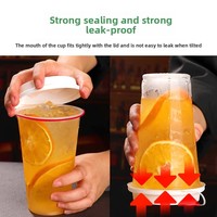 Gobelets en plastique PP transparent de haute qualité, personnalisables avec impression sérigraphique et UV, diamètres 95 mm/90 mm, vente en gros pour café et thé