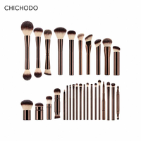 HG Série 19 Pièces Brosses de Maquillage Professionnelles de Luxe Véganes à Manche en Aluminium et Virole, Vente en Gros Usine en Stock