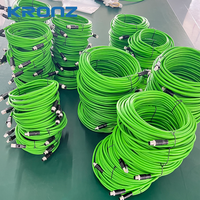 Câble de connexion KRONZ M12 pré-assemblé, mâle-mâle, droit, blindé, 4/8 broches, codage A/D/X, Ethernet, IP67, connecteur à vis