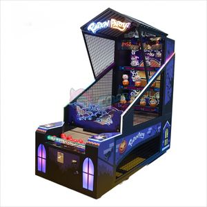 Máquina de Juego Arcade Operada con Monedas, Tipo Lanzamiento de Pelotas y Sorteo de Boletos, Temática Fiesta de Calabazas en Parque Colorido - Product Image 1