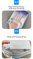 Sac refermable en PE imprimé sur mesure, sac à fermeture éclair transparent réutilisable en matière vierge pour consommables de laboratoire, aliments et matériel de stockage