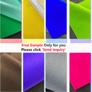 Rollo de vinilo de transferencia de calor <span class=keywords><strong>Flock</strong></span> 3D Velvet Green <span class=keywords><strong>Flock</strong></span> 0,8mm Flex Mix Colors Transferencia de calor para camisetas Film - Product Image 2