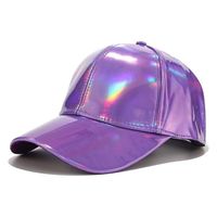Casquette de baseball ajustable réfléchissante au laser, avec boucle holographique brillante or cuivre, broderie manuelle de lettres sportives urbaines pour festival