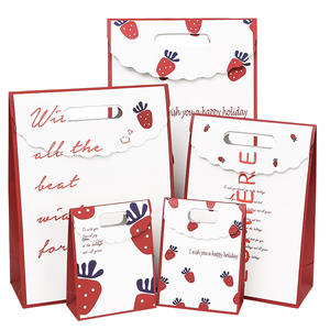 멋진 디자인 창조적 인 만화 귀여운 사용자 정의 로고 재사용 가능한 종이 아기 생일 사탕 작은 토트 핑크 선물 가방 포장 - Product Image 5