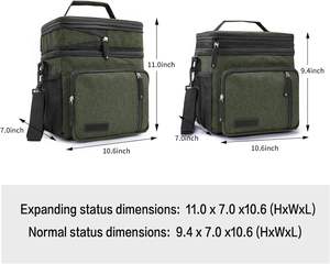 Échantillon gratuit Sac à déjeuner isotherme imperméable réutilisable de luxe avec logo personnalisé pour sac isotherme anti-fuite - Product Image 2