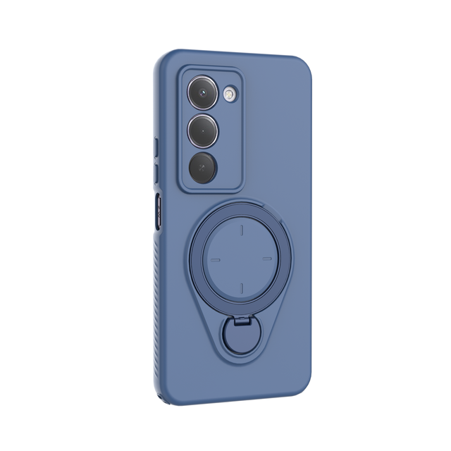 Factory Wholesale Eco-friendly TPU Waterproof Anti-drop Magnetic Mobile Phone Case 360 Rotating Bracket Candy Colors for Redmi