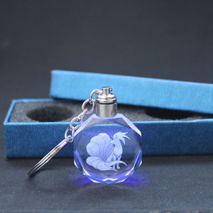 พวงกุญแจคริสตัล K9 รูปทรงแปดเหลี่ยม ลายการ์ตูน คุณภาพสูง ทนทาน พร้อมไฟ LED - Product Image 3