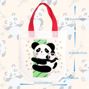 Sacs de shopping non tissés colorés et autoportants pour enfants, fournitures de fête et de cadeaux pour la peinture créative DIY - Product Image 2