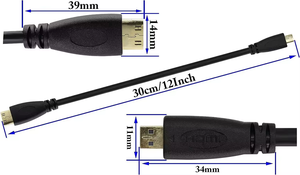 Câble Mini HDMI mâle vers Micro HDMI mâle OEM ODM pour appareil photo, tablette, ordinateur portable - Product Image 4