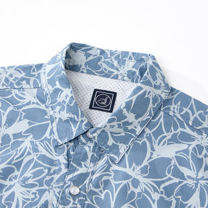 Camisa Casual de Manga Corta para Hombre, 100% Algodón, Personalizada, con Estampado Digital, Tejido Ecológico, Otoño SQ - Product Image 2