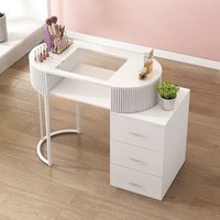 Ensemble Table et Chaise de Manucure JIYOU 2023, Table à Ongles Individuelle Double Étage en Marbre et Fer, Tendance Célébrité