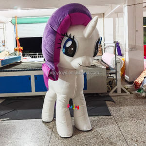 성인용 2m 에어 주입식 조랑말 의상 말 마스코트 코스튬 퍼레이드 품질 생일 성인 동물 할로윈 파티 - Product Image 6