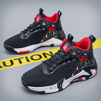 Chaussures de sport de style basket-ball de grande taille en Chine, respirantes, en maille, antidérapantes, avec semelle en caoutchouc absorbant les chocs