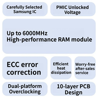 NOUVEAU Kimtigo RAM 16G 6000MHz CL38 DDR5 Memory Stick Speed Tiger Series E-sports Game Memory Desktop