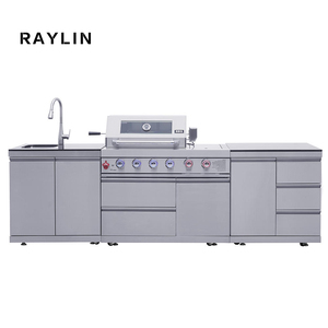 Parrillas Modulares <span class=keywords><strong>de</strong></span> Lujo RAYLIN para Barbacoa, Cocina Exterior Completa con Gabinete, <span class=keywords><strong>Gas</strong></span>, Acero Inoxidable Negro 304, <span class=keywords><strong>Horno</strong></span> para Cocinar y Hornear - Product Image 3