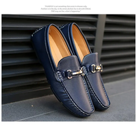 Mocassins en cuir véritable pour hommes, chaussures de conduite souples et confortables avec Logo personnalisé, vente en gros
