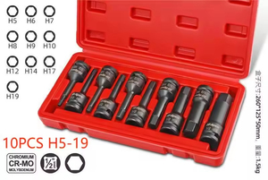 PEXMARTOOLS-Juego de herramientas de mano Hexagonal, 8, 10, 16 piezas, 1/2 ", Dr. Torx, llave de impacto eléctrica,", destornillador - Product Image 3