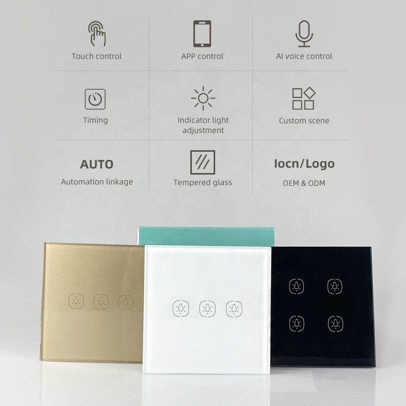 Smart Light Switch Touch Panel 10A WiFi 2 Way for Home Automation No Neutral Required Works with for and Smart Life App · image 2