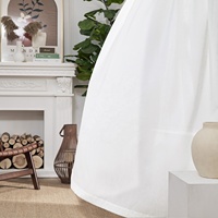 Cortinas translúcidas de lujo de mezcla de poliéster y lino, cortinas translúcidas para hoteles y oficinas, ignífugas, personalizables OEM/ODM, de calidad comercial