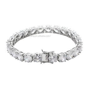8Mm Single-row <b>Bracelet</b>, <b>Copper</b> Micro-inlaid Zircon Hip-hop <b>Bracelet</b>. Tanjing Fashion Lijing Necklace - Product Image 4