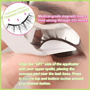 Mềm Từ Lông Mi Tái Sử Dụng Từ Lông Mi Với Nam Châm Tweezer Tự Nhiên Dày Lông Mi Giả Mềm Lông Mi Mở Rộng - Product Image 4
