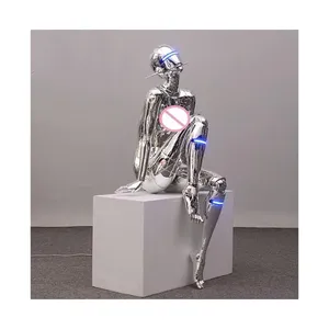 Estatua <span class=keywords><strong>de</strong></span> Mujer Personalizada con Electrochapado, Tienda <span class=keywords><strong>de</strong></span> Ropa Kongshanji, Figura <span class=keywords><strong>de</strong></span> Mujer Sexy, Decoración para el Hogar, Espejo, Accesorios, Robot - Product Image 3