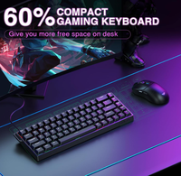 Clavier de jeu filaire AULA WIN68 HE 60% avec interrupteurs magnétiques à effet Hall, actionnement réglable, déclenchement rapide, taux de polling 8000Hz, RGB