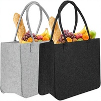 Sac de courses en feutre gris écologique de taille moyenne pour supermarché, durable, avec bandoulière, réutilisable, personnalisable, vente en gros