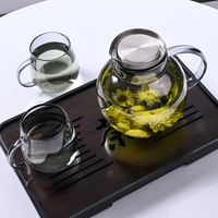 Vente en gros 1,7 L service à thé en verre à boire résistant à la chaleur en borosilicate fait à la main