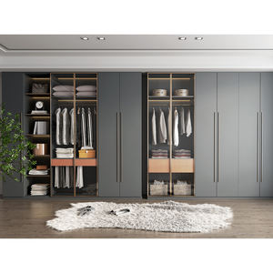 ตู้เสื้อผ้าขายดีสำหรับห้องแต่งตัว เฟอร์นิเจอร์ห้องนอนระดับไฮเอนด์ ดีไซน์ทันสมัย ตู้เสื้อผ้าไม้แบบวอล์คอิน - Product Image 2