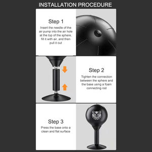 Sac de frappe de bureau avec ventouse puissante et boule de vitesse pour enfants et adultes, équipement de sport thaïlandais, jouets de boxe anti-stress - Product Image 4