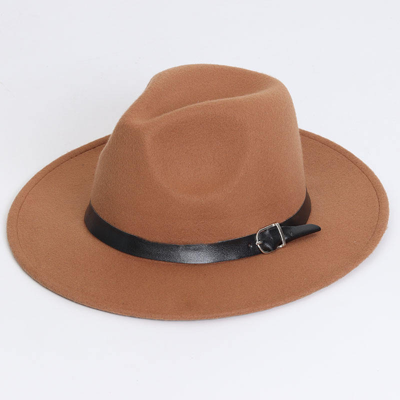 Flat brimmed belt khaki