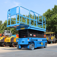 Lift Gunting Listrik Beroda 10.5m GS0810TL-B Platform 500kg dengan Ekstensi 900mm untuk Akses Industri