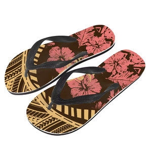 Sandalias con Estampado Tribal Fijiano Polinesio para Mujer y <span class=keywords><strong>Hombre</strong></span>, <span class=keywords><strong>Chanclas</strong></span> Personalizadas con Logotipo, Sandalias de Playa para Verano, al Aire Libre, para Vadear, Venta al Por Mayor - Product Image 4