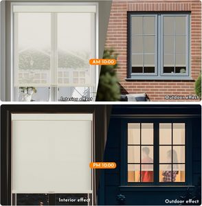 Abat-jour à rouleau <span class=keywords><strong>solaire</strong></span> sans fil Free-Stop Ombre filtrante 5% Ouverture Vue à travers le contrôle de l'éblouissement <span class=keywords><strong>Protection</strong></span> UV Stores à rouleau - Product Image 4